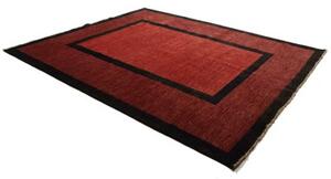 Tappeto Essenzia Geometrico Bordeaux Nero 253x302 Cm