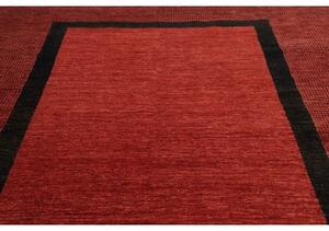 Tappeto Essenzia Geometrico Bordeaux Nero 253x302 Cm