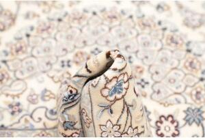 Tappeto Nain 9la Medaglione Floreale Avorio Blu 154x242 Cm