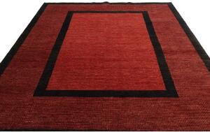 Tappeto Essenzia Geometrico Bordeaux Nero 253x302 Cm