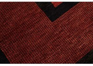 Tappeto Essenzia Geometrico Bordeaux Nero 253x302 Cm