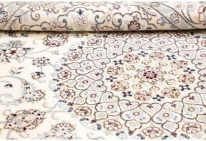Tappeto Nain 9la Medaglione Floreale Avorio Blu 154x242 Cm