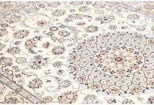 Tappeto Nain 9la Medaglione Floreale Avorio Blu 154x242 Cm