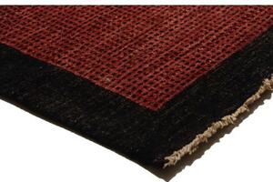 Tappeto Essenzia Geometrico Bordeaux Nero 253x302 Cm