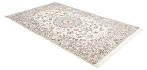 Tappeto Nain 9la Medaglione Floreale Avorio Blu 154x242 Cm