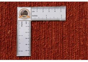 Tappeto Essenzia Tinta Unita Rosso Mattone Arancione Bruciato 152x202 Cm