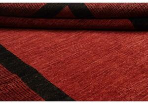Tappeto Essenzia Geometrico Bordeaux Nero 253x302 Cm