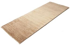 Tappeto Essenzia Tinta Unita Beige Marrone Chiaro Corsia 77x201 Cm