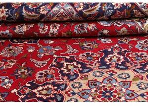 Tappeto Nadjafabad Medaglione Floreale Rosso Blu Scuro 290x401 Cm
