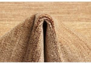 Tappeto Essenzia Tinta Unita Beige Marrone Chiaro Corsia 77x201 Cm