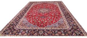 Tappeto Nadjafabad Medaglione Floreale Rosso Blu Scuro 290x401 Cm