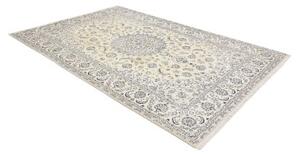 Tappeto Nain 9la Medaglione Floreale Avorio Blu 195x290 Cm