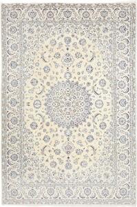 Tappeto Nain 9la Medaglione Floreale Avorio Blu 195x290 Cm