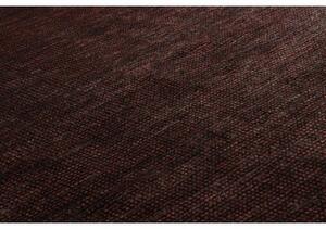 Tappeto Essenzia Tinta Unita Marrone Scuro Nero 201x292 Cm