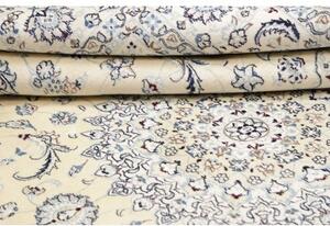 Tappeto Nain 9la Medaglione Floreale Avorio Blu 195x290 Cm