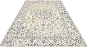 Tappeto Nain 9la Medaglione Floreale Avorio Blu 195x290 Cm