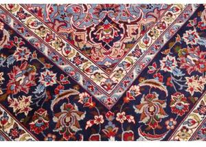 Tappeto Nadjafabad Medaglione Floreale Rosso Blu Scuro 290x401 Cm