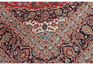 Tappeto Ardakan Medaglione Floreale Rosso Blu Scuro 246x363 Cm