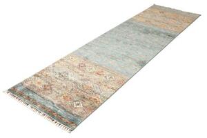 Tappeto Istintia Geometrico Celeste Beige Corsia 80x279 Cm