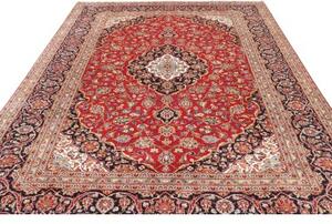 Tappeto Ardakan Medaglione Floreale Rosso Blu Scuro 244x355 Cm