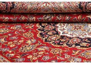 Tappeto Ardakan Medaglione Floreale Rosso Blu Scuro 244x355 Cm