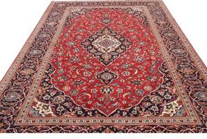 Tappeto Ardakan Medaglione Floreale Rosso Blu Scuro 240x355 Cm