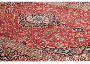 Tappeto Ardakan Medaglione Floreale Rosso Blu Scuro 247x358 Cm