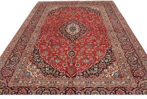 Tappeto Ardakan Medaglione Floreale Rosso Blu Scuro 247x358 Cm