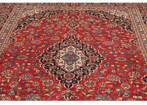 Tappeto Ardakan Medaglione Floreale Rosso Blu Scuro 247x358 Cm