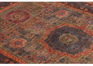 Tappeto Kairo Stilizzato Blu Scuro Rosso Ruggine 97x150 Cm