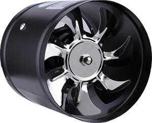 Ventilatore di scarico, design compatto, funzionamento quasi silenzioso, nero, 220 V