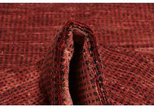 Tappeto Essenzia Geometrico Bordeaux Marrone Scuro Corsia 78x254 Cm
