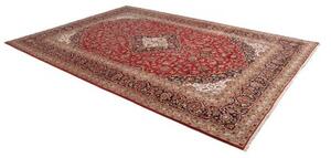 Tappeto Ardakan Medaglione Floreale Rosso Blu Scuro 247x357 Cm