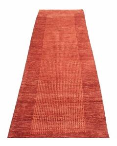 Tappeto Essenzia Geometrico Rosso Ruggine Arancione Corsia 73x254 Cm