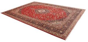 Tappeto Ardakan Medaglione Floreale Rosso Blu Scuro 257x357 Cm