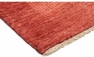 Tappeto Essenzia Geometrico Rosso Ruggine Arancione Corsia 73x254 Cm