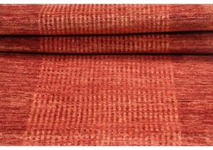 Tappeto Essenzia Geometrico Rosso Ruggine Arancione Corsia 73x254 Cm