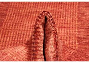 Tappeto Essenzia Geometrico Rosso Ruggine Arancione Corsia 73x254 Cm