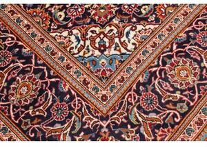 Tappeto Ardakan Medaglione Floreale Rosso Blu Scuro 240x346 Cm