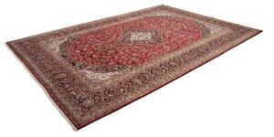 Tappeto Ardakan Medaglione Floreale Rosso Blu Scuro 247x357 Cm