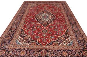 Tappeto Ardakan Medaglione Floreale Rosso Blu Scuro 240x346 Cm