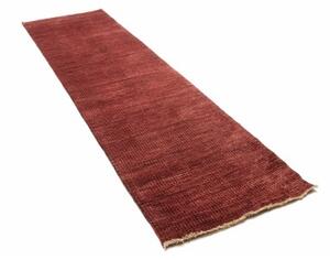 Tappeto Essenzia Geometrico Rosso Mattone Borgogna Corsia 75x199 Cm