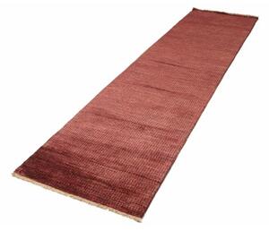 Tappeto Essenzia Geometrico Bordeaux Marrone Scuro Corsia 78x254 Cm
