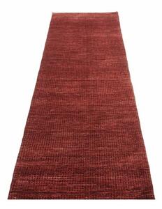 Tappeto Essenzia Geometrico Bordeaux Marrone Scuro Corsia 78x254 Cm