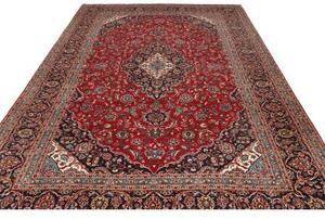 Tappeto Ardakan Medaglione Floreale Rosso Blu Scuro 250x360 Cm