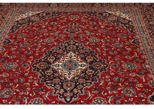 Tappeto Ardakan Medaglione Floreale Rosso Blu Scuro 253x358 Cm