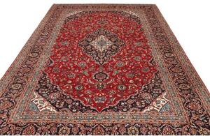 Tappeto Ardakan Medaglione Floreale Rosso Blu Scuro 250x360 Cm