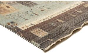 Tappeto Mosaic Patchwork Grigio Antracite Azzurro 233x293 Cm
