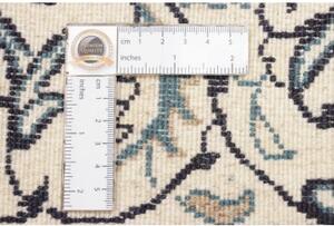 Tappeto Nain Kashmar Medaglione Floreale Blu Avorio 163x245 Cm