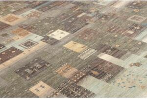 Tappeto Mosaic Patchwork Grigio Antracite Azzurro 233x293 Cm